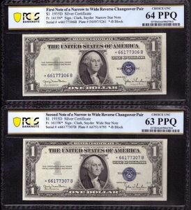 1935N D $1 ݏؖ X^[m[g ʃ`FWI[o[ yA PCGS CU 63/64 PPQ