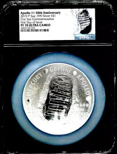 2019-P 1�h�� 5�I���X �v���[�t�V���o�[ �A�|��11�� 50���N�L�O NGC PF 70 �E���g���J�� CC551