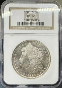 1880-S 1�h�������K����݁ANGC GEM MS 66�A�u���X�g�z���C�g������PL