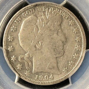 1904-S 50�Z���g �o�[�o�[ �n�[�t�_���[ PCGS F �ڍ� 28023022