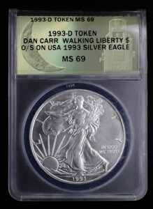 1993 D �g�[�N�� �_���E�J�[ �E�H�[�L���O�E���o�e�B $ O/S �I�� USA �V���o�[�C�[�O�� ANACS MS69