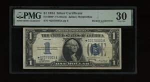 DBR 1934 $1 Vo[ t@j[obN STAR Fr. 1606* PMG 30 VA *02070503A
