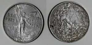メキシコ 2ペソ 勝利 1921 独立100周年記念銀貨??希少