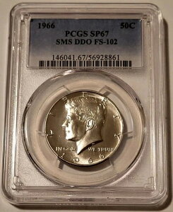 1966�N �P�l�f�B �n�[�t�_���[ SMS DDO �o���G�e�B FS-102 SP67 PCGS