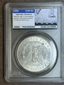 1888�N P PCGS MS65 VAM 9A �n�C�f�C�g �N���b�V���h �I�o�T�C�h st �����K�� �V���o�[ �h��