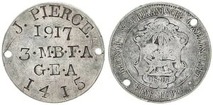 hCc꓌AtJ Soldatenerkennungsmarke 1 s[ 1897 J.713 VF 89153