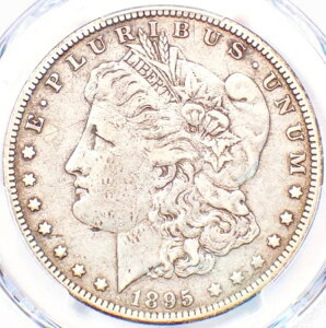 1895-O モーガン シルバー ダラー $1 - PCGS VF 詳細認定 - 希少な日付コイン!