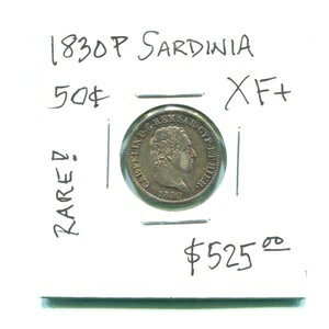 Tf[j - jIȃJ tF[`F Vo[ 50 CENTESIMI 1830 PAKM#124.1