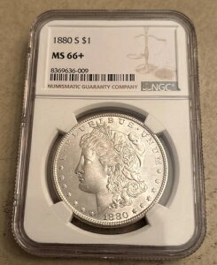 ??1880-S NGC MS66+ ���[�K�� �V���o�[ �_���[ REV TONER �����O���[�h �Z�~PL ??