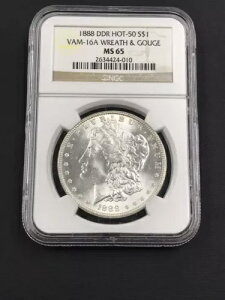 1888�N P $1 NGC�O���[�h MS 65 (Hot-50 VAM-16A) DDR ���[�X���S�b�W 2634424-010 ���[�K��