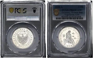 C}[ 3 }[N 1930-A Walther from The Vogelweide J.344 PCGS PR63CAM Pf 119992