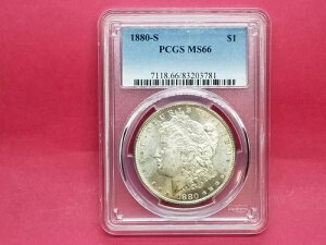 1880�N��㔼�̃����K����� PCGS �������}�C���h�ȃg�[���I MS66 #3781-225H