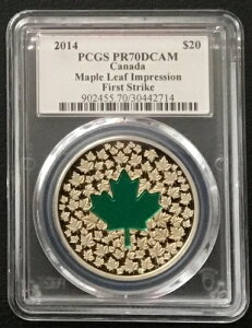 2014�N�J�i�_$20���[�v�����[�t�C���v���b�V����PR70DCAM PCGS�O���[���t�@�[�X�g�X�g���C�NS�u�����g�I