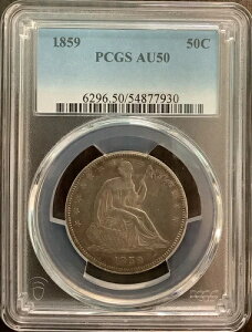 1859N Ȑ_ h 50Zg v[t\ AU 50 PCGS