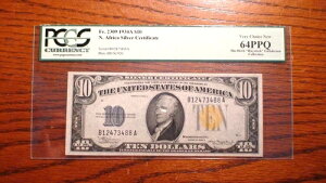 1934A PCGS �V�K 64 PPQ 10 �h���k�A�t���J�����A�����ʁA10 �h������!