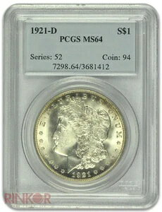 1921-D 1h KE_[ PCGS MS 64