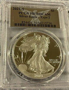 2021-S �V���o�[�C�[�O�� �^�C�v2 �v���[�t PCGS PR70 DCAM 21EMN �V�i �g�D���[�r���[