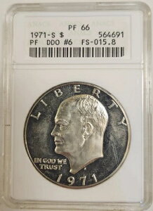 1971-S �A�C�[���n���[ �v���[�t �V���o�[ �_���[ ANACS PF 66 DDO #6 FS-103 (015.8) �o���G�e�B