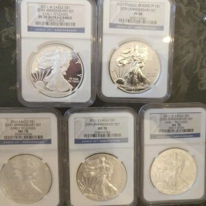 2011 EAGLE 25���N�L�O�Z�b�g NGC REV PF69 rest PF 70�AMS70�AMS70�AMS70�A�{�b�N�X+COA�t��