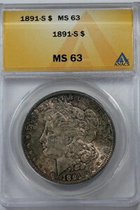 1891-S 1.00 ANACS MS 63 K݁A~XEoeBEwbhEhA1h