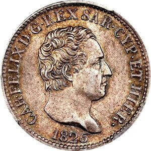 1826 L C^ÁATf[jA50 CentesimiAPCGS MS 63AC^AAC[O