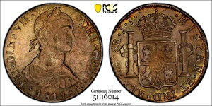 �y���[ �t�F���f�B�i���h7�� ��� 1811�N JP 8���A�� LIMA �z������ PCGS AU50 KM106.2