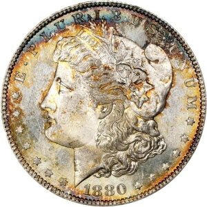 1880 S ���[�K�� �V���o�[ �_���[ MS 65 ~ �Â��\�[�v�{�b�N�X ANACS �z���_�[ ~ �J���[ �g�[�j���O!