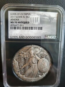 *��* 2017 Gods Of Olympus Athena NGC MS 70 �A���e�B�[�N - �킸�� 1500 ��������������Ă��܂���B