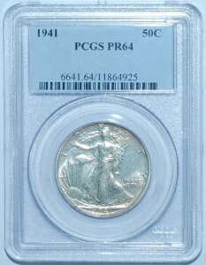 1941�N PCGS PR64 �v���[�t �E�H�[�L���O ���o�e�B �n�[�t �h��