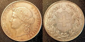 �X�C�X - �w�����F�e�B�A�A�� - 5�t������� 1889 B�A�x���� TTB ! KM#34