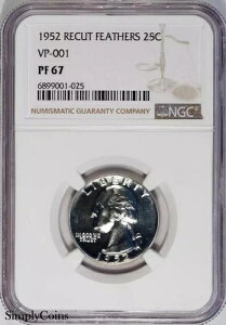1952 N RECUT FEATHERS VP-001 Vg Vo[ NH[^[ NGC PF67 v[t ~ 2 Zbg!