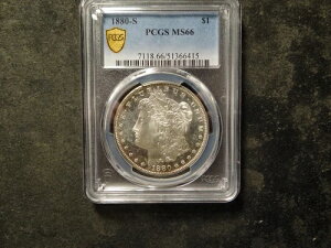 1880-S PCGS MS66 �ɏヂ���K����� �{����PL�̂悤�ȃR�C�� SLABZ