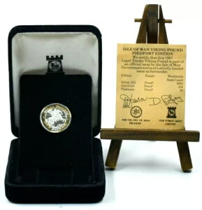 1987�N Pobjoy IOM �s�G�t�H�[�g �V���o�[ �v���[�t �o�C�L���O �|���h �R�C�� BOX COA ���A