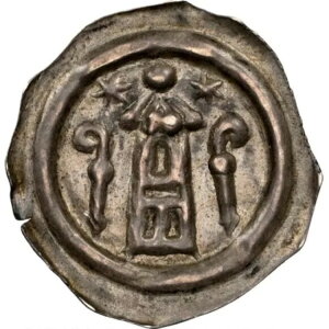 Basel Bracteate Pfennig Berthold II von Pfirt 1249-62 NGC MS 62 m̍ōiI