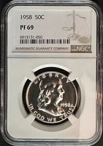 1958�N �v���[�t �t�����N���� NGC PR69�A�P���N���A�ȕ\�ʁA�V�~��ϐF�Ȃ�