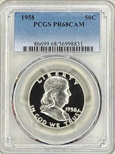 1958N v[t tN n[t_[ PCGS PR68 CAMAψȃJIA\ʂɃwr[