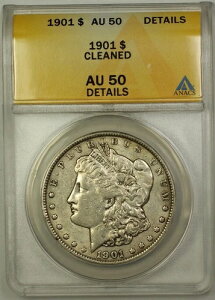 1901N K Vo[_[ 1hd ANACS AU-50 ڍ׃N[jOς (16)