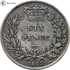 イギリスの6ペンス銀貨 日付を選択してください