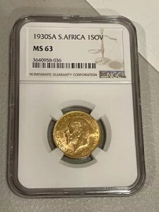 南アフリカ 1930年 ジョージ ソブリン金貨 NGC MS63 SKU# 7736