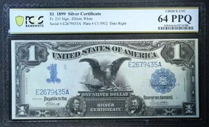 PCGS Choice UNC 64 PPQ Fr. 235 1899 $1 ؖAGIbgEzCg