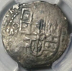 1614年 PCGS VF メキシコ 2レアル コブ フィリップ3世 スペイン植民地銀貨 (24120902C)