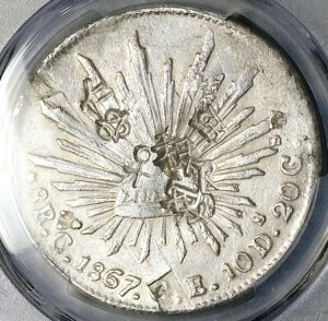1867-C PCGS AU ���L�V�R 8 ���A���X �N���A�J�� �~���g ���A �`���b�v�}�[�N �V���o�[ �R�C�� 24102001C