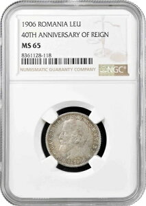 ���[�}�j�A 1���C 1906�N�ANGC MS65�A�u�J����1������40���N�L�O�v���