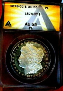 ���[�K�� �V���o�[�h�� 1878 CC ANACS AU 55 PL �K���X�������X�^�[�~���[ ���b�N�X DMPL
