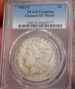 ���[�K�� �V���o�[�h�� 1903 S �n�C�O���[�h XF/AU PCGS �z���_�[ �I���W�i�����