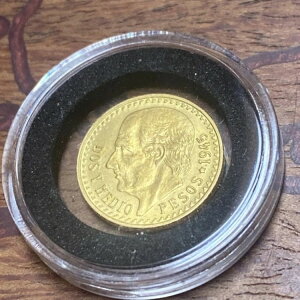 1945年-メキシコ 2 1/2ペソ金貨 BU km#463