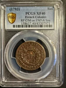 1767NtXAn암 * 1793NRFJE^[}[N * PCGS XF40 * S[hV[h
