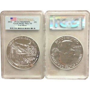 2014年 5オンス シルバー PCGS MS69 DMPL FS グレートスモーキーマウンテンパーク