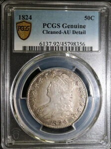 1824N n[th PCGS AU ڍ - CgC{[g[A