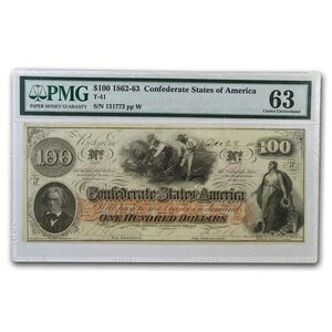 1862 $100 (T-41) �z�ꂪ�ȉԂ��k�� CU-63 PMG